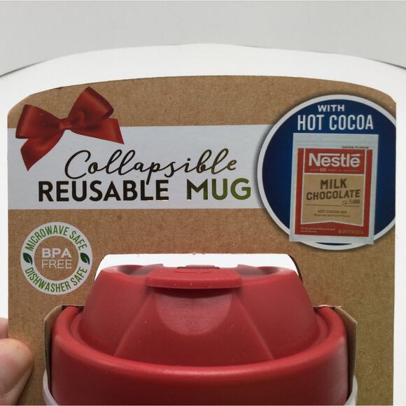 Collapsible Silicone Reusable Mug and Heat Sleeve NIP - Picture 2 of 8